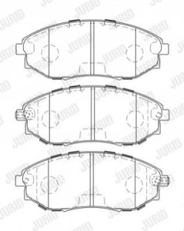 CHEVROLET тормозные колодки передние. Epica 06- Jurid 573751J