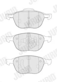 Тормозные колодки передние Ford C-Max II, Ecosport, Focus, Kuga, Transit Jurid 573753J Купить в Украине