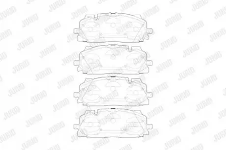 Колодки гальмівні (передні) Audi A4/A5/Q5/Q7 15-/ A6/A7/A8/Q3/Q8/VW Touareg 17- (Akebono) ATE Ceramic Jurid 573773J Купити в Україні