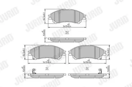 Колодки гальмівні (передні) Suzuki SX4/ Vitara 1.4 T/1.6 14 Jurid 573777J Купити в Україні
