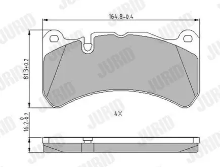 Тормозные колодки передние Mercedes CLK, SLK (AMG) (2005->) / Maserati Jurid 573799J