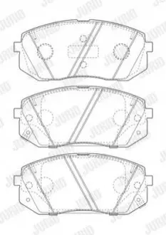 Колодки гальмівні (передні) Hyundai Tucson 15-20/Kia Sportage 15-22 Jurid 573814J