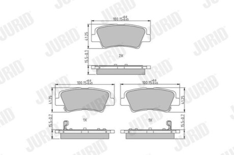 Гальмівні колодки Jurid 573816J