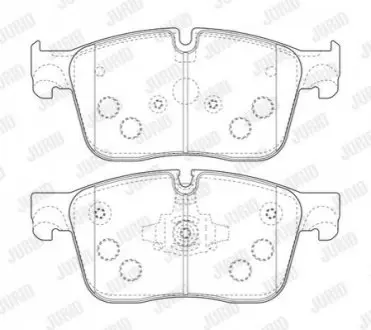 Колодки гальмівні (передні) Land Rover Range Rover Velar/Jaguar XE/XF/I-Peace 2.0/3.0 15 Jurid 573822J