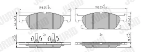 Колодки гальмівні (передні) Ford Galaxy III/S-Max 15 Jurid 573837J