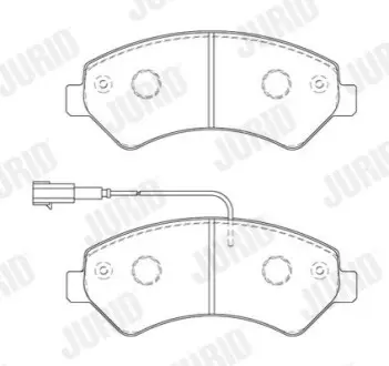 Колодки гальмівні (передні) Citroen Jumper/Fiat Ducato/Peugeot Boxer 2.0-3.0HDi 06- R16 (з датчиком) Jurid 573849J Купити в Україні