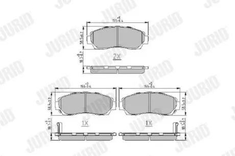 Колодки гальмівні (передні) Honda CR-V IV 1.6-2.4i 12 Jurid 573913J