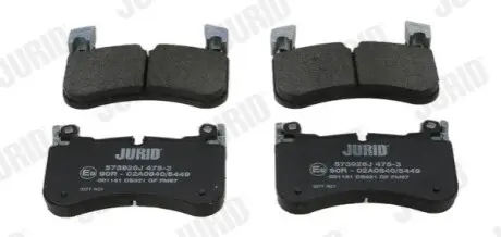 Колодки гальмівні (передні) Land Rover Defender 19-/Discovery 16-/Range Rover 12- 4x4 (Brembo) Jurid 573926J Купити в Україні