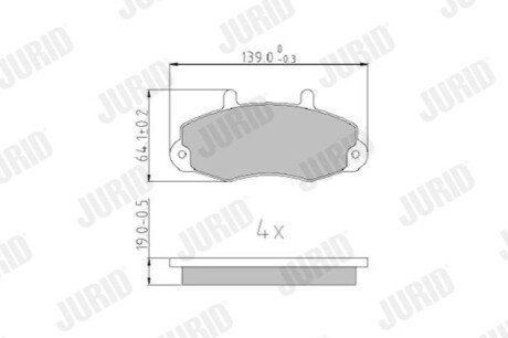 FORD Тормозные колодки перед. Transit 91- Jurid 573950J