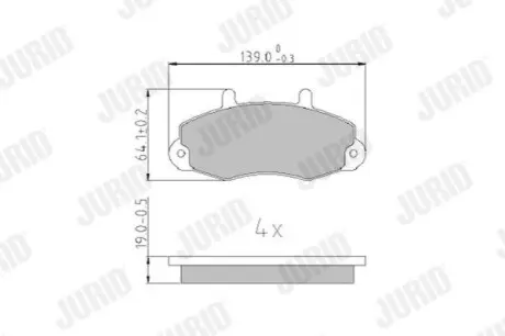 JURID FORD Гальмівні колодки перед. Transit 91 Jurid 573950J Купити в Україні