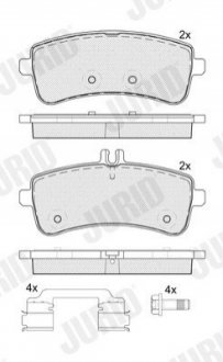 Колодки гальмівні (задні) MB S-class (W222/C217/A217) 13- Jurid 574101J (фото 1)
