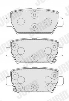 Тормозные колодки задние Mitsubishi Eclipse Cross (2017->) Jurid 574148J