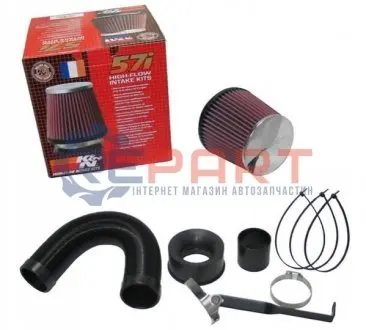 Система подачі повітря, 57i Series Gen I (www.knfilters.com, (EN) wet filter) OPEL CORSA D 1.0-1.4LPG 60-120 07.06-08.14 K&N 570663