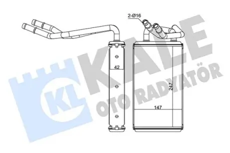 KALE FORD Радіатор опалення Transit 00- Kale 163900 Купить в Украине