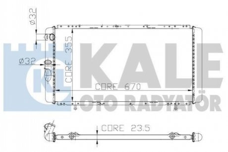 Радіатор, охолодження двигуна Kale 208500