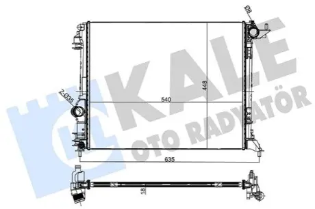 KALE RENAULT Радиатор охлаждения Grand Scenic IV,Megane IV,Talisman 1.2/1.5dCi 16- Kale 333800 Купить в Украине