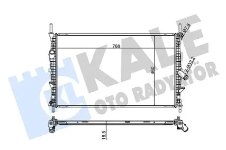 KALE FORD Радіатор охолодження двиг. Tourneo, Transit Custom 2.0/2.2TDCi 12- Kale 336000 Купить в Украине