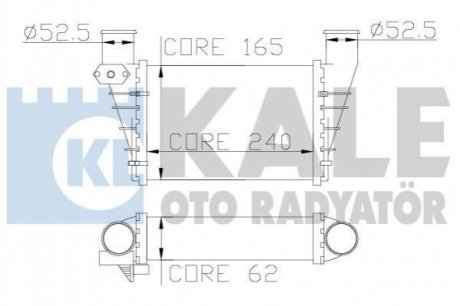 VW Інтеркулер Audi A4/6, Passat 1.8T/1.9TDI 97- Kale 341900 (фото 1)