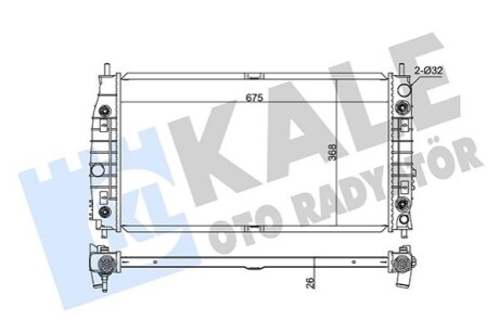 CHRYSLER радіатор охолодження 300M 2.7/3.5 99- Kale 341935