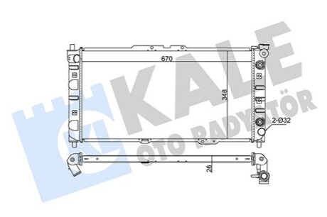 MAZDA радіатор охолодження Mazda 323 F V 1.5/1.8 94- Kale 342015 (фото 1)