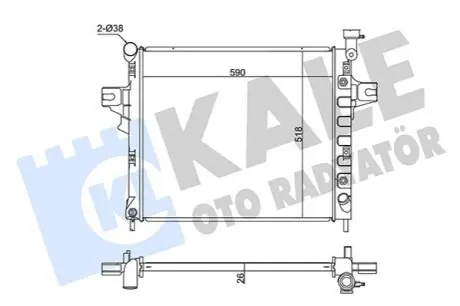 KALE JEEP Радіатор охолодження двиг. Grand Cherokee II 4.7 99 Kale 342090 Купити в Україні