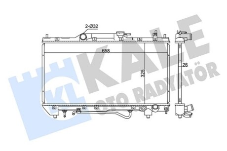 TOYOTA Радіатор охолодження з АКПП Avensis 2.0 97- Kale 342190 (фото 1)