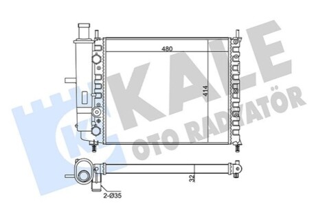 FIAT радіатор охолодження Brava,Marea 1.4/1.6 Kale 342270 (фото 1)