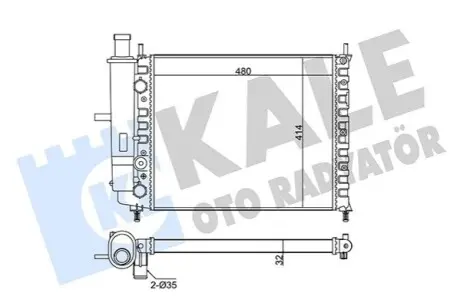 KALE FIAT радіатор охолодження Brava,Marea 1.4/1.6 Kale 342270 Купити в Україні