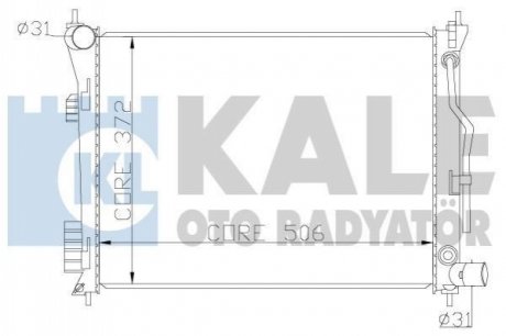 HYUNDAI радіатор охолодження i20,Solaris,Kia Rio III 1.25/1.6 08- Kale 342280