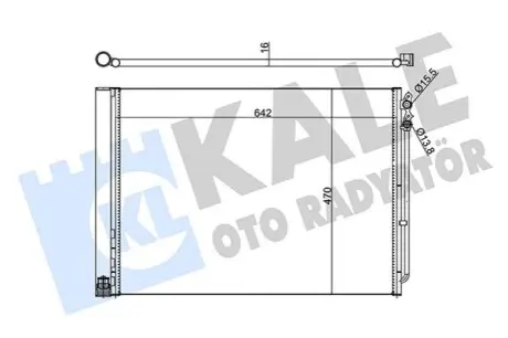 KALE BMW Радіатор кондиціонера (конденсатор) з осушувачем 5 F10, 6, 7 F01 Kale 342415 Купити в Україні