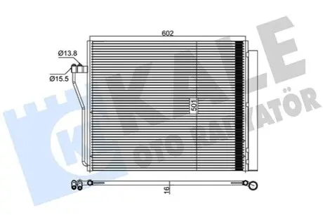 KALE BMW Радіатор кондиціонера (конденсатор) X5 E70,F15,X6 E71,F16 M/5.0d Kale 342505 Купити в Україні