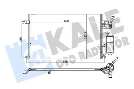 KALE CHEVROLET Радіатор кондиціонера (конденсатор) Epica 05 Kale 342510 Купити в Україні