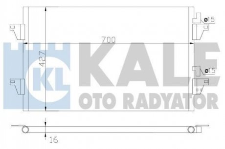 RENAULT радіатор кондиціонера Espace IV,Laguna II 01- Kale 342590