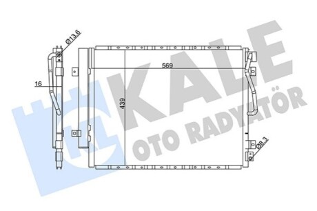 KIA Радіатор кондиціонера Sorento I 02- Kale 342625 (фото 1)