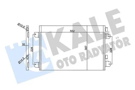 KALE RENAULT Радіатор кондиціонера (конденсатор) Megane I, Dacia Logan, Sandero Kale 342830 Купити в Україні