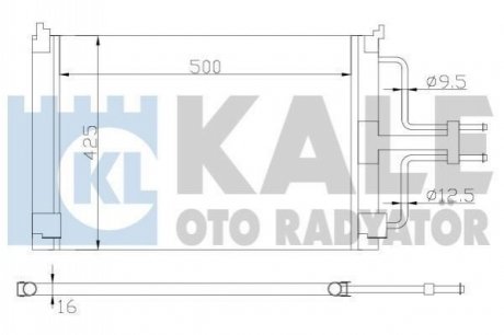 RENAULT радіатор кондиціонера Laguna I 95- Kale 342845