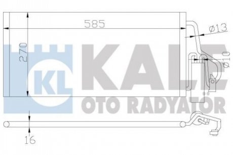 OPEL Радиатор кондиционера (Конденсатор) Combo Tour, Corsa C Kale 342915 (фото 1)