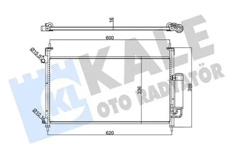 KALE HONDA Радіатор кондиціонера Civic VIII 1.4/2.2CDTi 05 Kale 342965 Купити в Україні