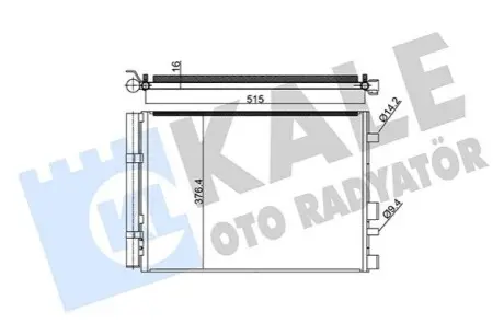 KALE HYUNDAI Радіатор кондиціонера (конденсатор) i20 1.1/1.4CRDi 12 Kale 342990 Купити в Україні