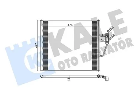 Фото 1 — BMW Радіатор кондиціонера (конденсатор) 5 E39 96- Kale (343055) Фото BMW Радіатор кондиціонера (конденсатор) 5 E39 96- Kale (343055) зображення 1