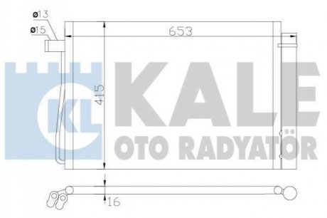 BMW радіатор кондиціонера 5 E60,6,7 E65 01- Kale 343060