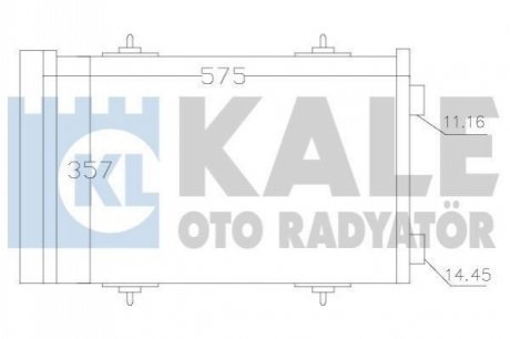 CITROEN Радиатор кондиционера C5 III 1.6HDI 08-,Peugeot 407/508 Kale 343090