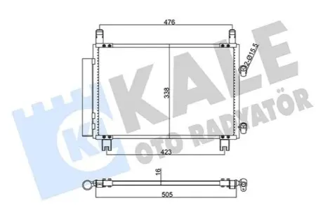 KALE TOYOTA Радіатор кондиціонера (Конденсатор) Yaris 05 Kale 343110 Купити в Україні