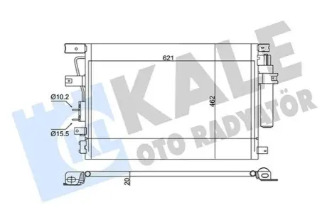 KALE CHRYSLER Радиатор кондиционера с осушителем 300C,Lancia Thema Kale 343135 Купить в Украине