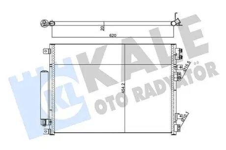 KALE CHRYSLER Радиатор кондиционера с осушителем 300C 04- Kale 343140 Купить в Украине