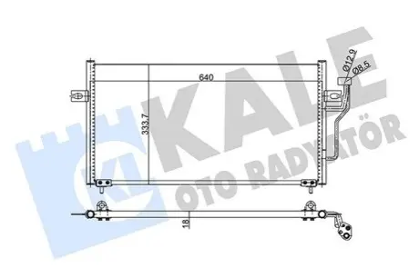 KALE MITSUBISHI Радиатор кондиционера Carisma,Space Star 95- Kale 343155 Купить в Украине