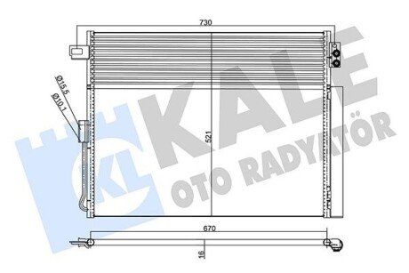 JEEP Радіатор кондиціонера (конденсатор) з осушувачем Grand Cherokee IV 3.0/6.4 10- Kale 343185 (фото 1)