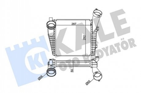 Радиатор интеркулера Audi Q7/Porsche Cayenne 4.2TDI/S4.5 02-18 Kale 344735 (фото 1)