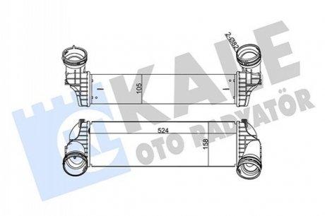 Радіатор інтеркулера BMW (F16/F86)/ X5 (E70/F15/F85)/X6 (E71/E72) 2.0D/3.0D 07- Kale 344810 (фото 1)