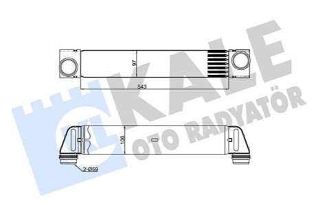 Радиатор интеркулера BMW 5 (E60) 2.5D/3.0D (M57) 02-10 Kale 344815 (фото 1)